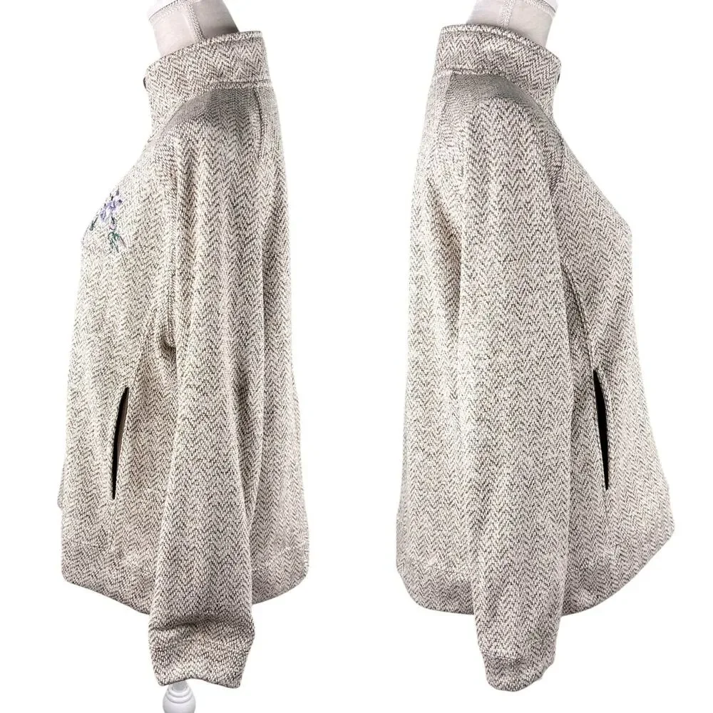 Vintage Wild Wings Collection Zip Jacket Sweatshirt Sweater Hummingbird L - Picture 4 of 11